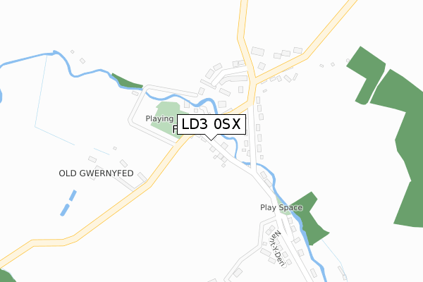 LD3 0SX map - large scale - OS Open Zoomstack (Ordnance Survey) LD3 0SX map - large scale - OS Open Zoomstack (Ordnance Survey)