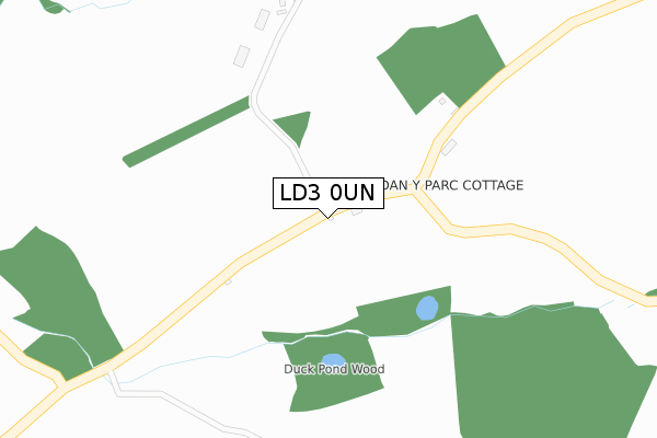 LD3 0UN map - large scale - OS Open Zoomstack (Ordnance Survey)