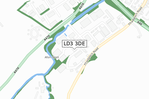 LD3 3DE map - large scale - OS Open Zoomstack (Ordnance Survey)