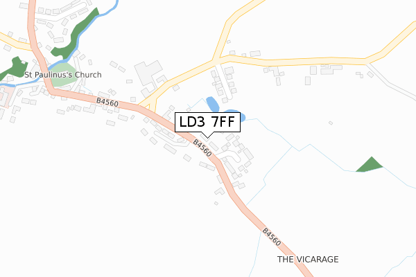 LD3 7FF map - large scale - OS Open Zoomstack (Ordnance Survey)