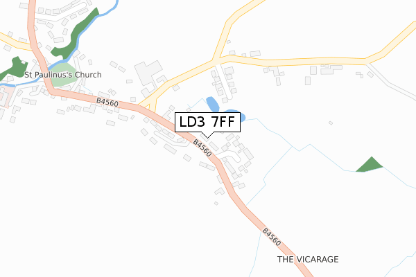 LD3 7FF map - large scale - OS Open Zoomstack (Ordnance Survey) LD3 7FF map - large scale - OS Open Zoomstack (Ordnance Survey)