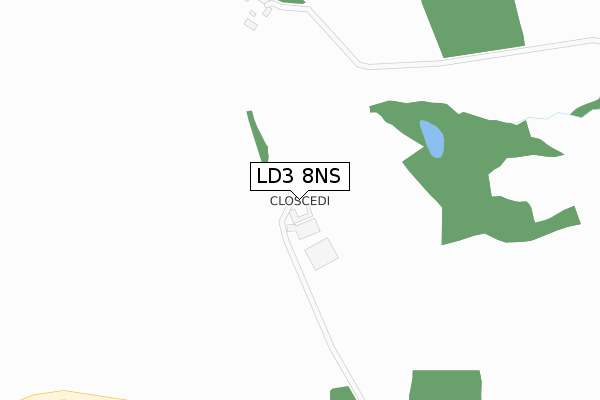 LD3 8NS map - large scale - OS Open Zoomstack (Ordnance Survey)