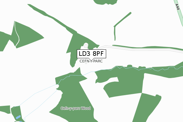 LD3 8PF map - large scale - OS Open Zoomstack (Ordnance Survey)