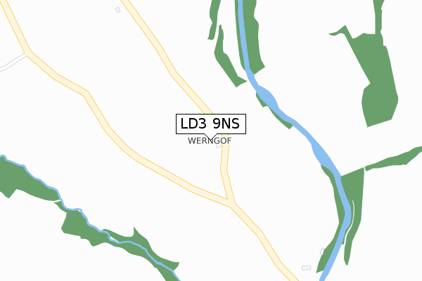 LD3 9NS map - large scale - OS Open Zoomstack (Ordnance Survey)