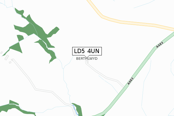 LD5 4UN map - large scale - OS Open Zoomstack (Ordnance Survey)