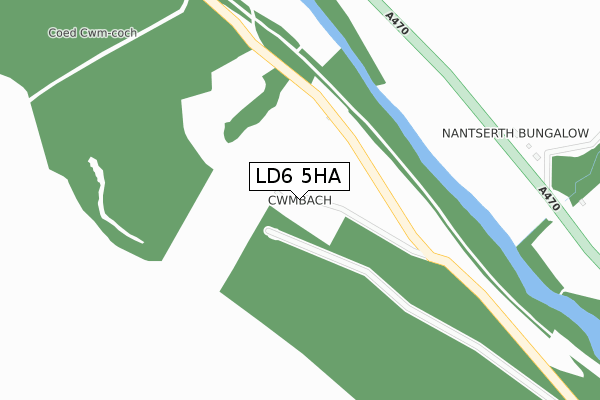 LD6 5HA map - large scale - OS Open Zoomstack (Ordnance Survey)