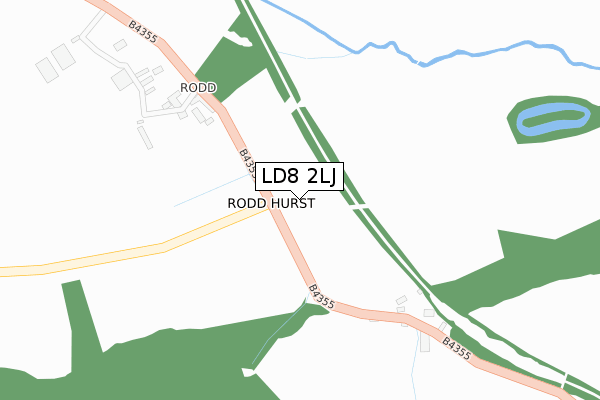 LD8 2LJ map - large scale - OS Open Zoomstack (Ordnance Survey)