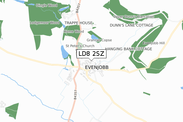 LD8 2SZ map - small scale - OS Open Zoomstack (Ordnance Survey)