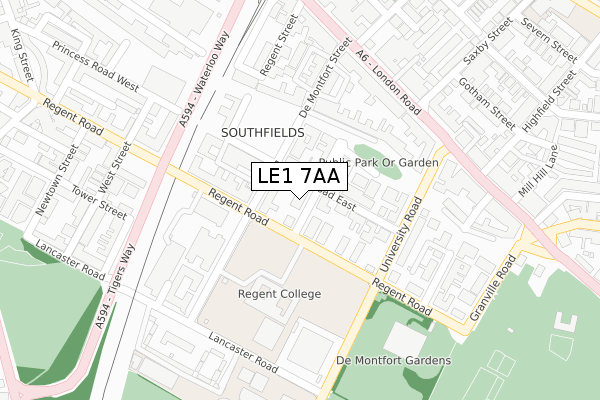 LE1 7AA map - large scale - OS Open Zoomstack (Ordnance Survey) LE1 7AA map - large scale - OS Open Zoomstack (Ordnance Survey)