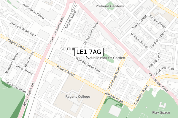 LE1 7AG map - large scale - OS Open Zoomstack (Ordnance Survey) LE1 7AG map - large scale - OS Open Zoomstack (Ordnance Survey)