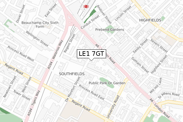 LE1 7GT map - large scale - OS Open Zoomstack (Ordnance Survey) LE1 7GT map - large scale - OS Open Zoomstack (Ordnance Survey)