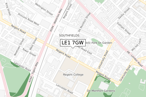 LE1 7GW map - large scale - OS Open Zoomstack (Ordnance Survey) LE1 7GW map - large scale - OS Open Zoomstack (Ordnance Survey)