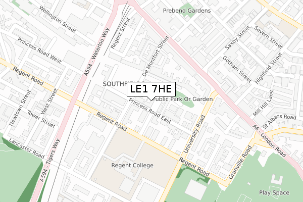 LE1 7HE map - large scale - OS Open Zoomstack (Ordnance Survey) LE1 7HE map - large scale - OS Open Zoomstack (Ordnance Survey)