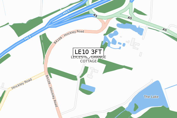 LE10 3FT map - large scale - OS Open Zoomstack (Ordnance Survey)