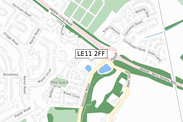 LE11 2FF map - large scale - OS Open Zoomstack (Ordnance Survey) LE11 2FF map - large scale - OS Open Zoomstack (Ordnance Survey)
