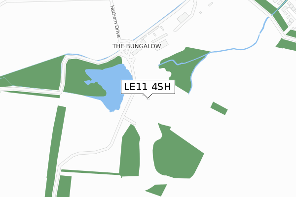 LE11 4SH map - large scale - OS Open Zoomstack (Ordnance Survey)