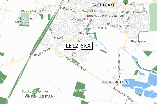 LE12 6XX map - small scale - OS Open Zoomstack (Ordnance Survey) LE12 6XX map - small scale - OS Open Zoomstack (Ordnance Survey)