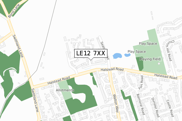 LE12 7XX map - large scale - OS Open Zoomstack (Ordnance Survey) LE12 7XX map - large scale - OS Open Zoomstack (Ordnance Survey)