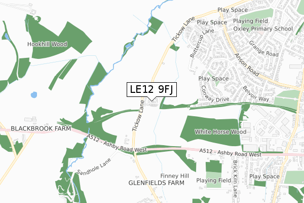 LE12 9FJ map - small scale - OS Open Zoomstack (Ordnance Survey) LE12 9FJ map - small scale - OS Open Zoomstack (Ordnance Survey)