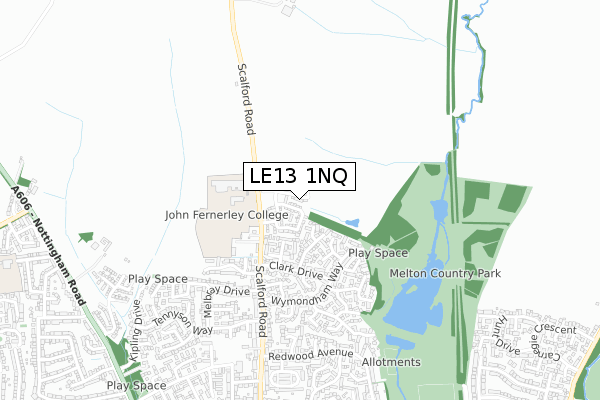 LE13 1NQ map - small scale - OS Open Zoomstack (Ordnance Survey) LE13 1NQ map - small scale - OS Open Zoomstack (Ordnance Survey)