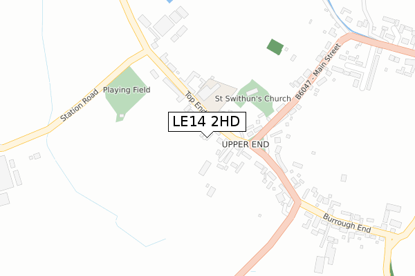 LE14 2HD map - large scale - OS Open Zoomstack (Ordnance Survey)