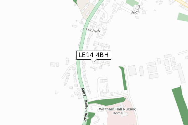 LE14 4BH map - large scale - OS Open Zoomstack (Ordnance Survey)