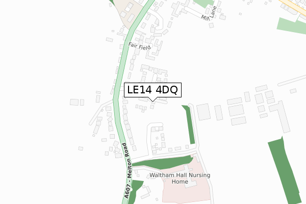 LE14 4DQ map - large scale - OS Open Zoomstack (Ordnance Survey)