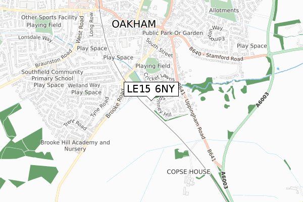 LE15 6NY map - small scale - OS Open Zoomstack (Ordnance Survey) LE15 6NY map - small scale - OS Open Zoomstack (Ordnance Survey)