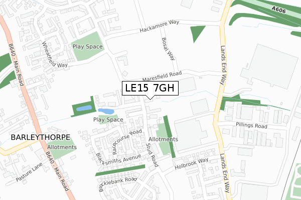LE15 7GH map - large scale - OS Open Zoomstack (Ordnance Survey) LE15 7GH map - large scale - OS Open Zoomstack (Ordnance Survey)
