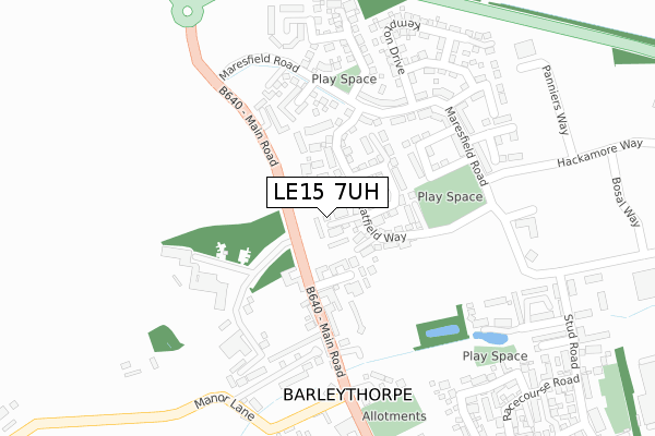 LE15 7UH map - large scale - OS Open Zoomstack (Ordnance Survey) LE15 7UH map - large scale - OS Open Zoomstack (Ordnance Survey)