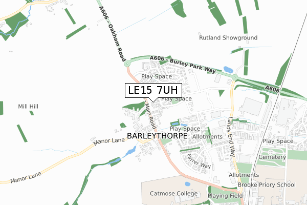 LE15 7UH map - small scale - OS Open Zoomstack (Ordnance Survey) LE15 7UH map - small scale - OS Open Zoomstack (Ordnance Survey)