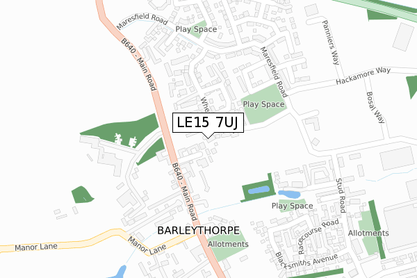 LE15 7UJ map - large scale - OS Open Zoomstack (Ordnance Survey) LE15 7UJ map - large scale - OS Open Zoomstack (Ordnance Survey)