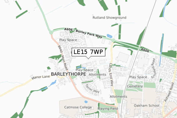LE15 7WP map - small scale - OS Open Zoomstack (Ordnance Survey) LE15 7WP map - small scale - OS Open Zoomstack (Ordnance Survey)