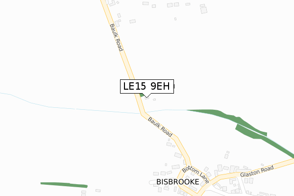 LE15 9EH map - large scale - OS Open Zoomstack (Ordnance Survey)