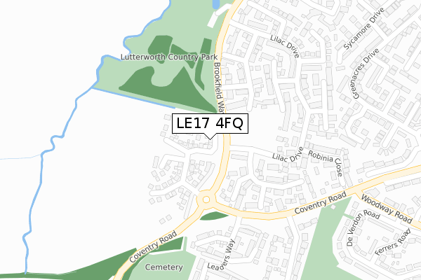 LE17 4FQ map - large scale - OS Open Zoomstack (Ordnance Survey)