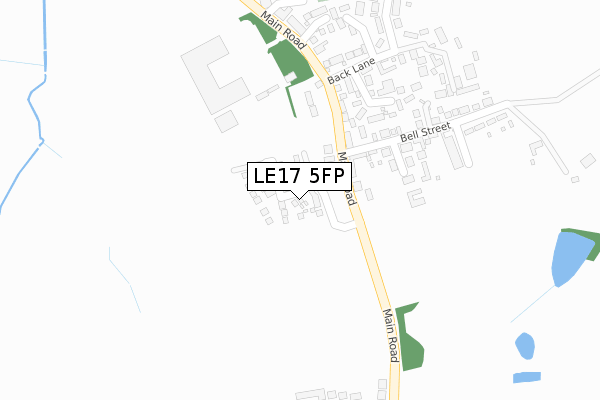 LE17 5FP map - large scale - OS Open Zoomstack (Ordnance Survey)