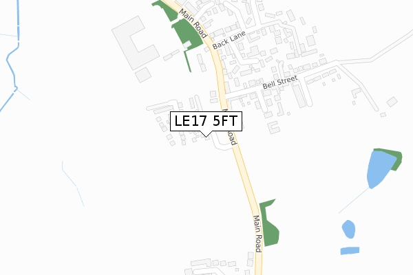 LE17 5FT map - large scale - OS Open Zoomstack (Ordnance Survey)