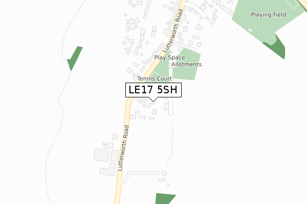 LE17 5SH map - large scale - OS Open Zoomstack (Ordnance Survey)