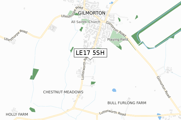 LE17 5SH map - small scale - OS Open Zoomstack (Ordnance Survey)