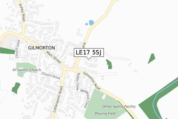 LE17 5SJ map - large scale - OS Open Zoomstack (Ordnance Survey) LE17 5SJ map - large scale - OS Open Zoomstack (Ordnance Survey)