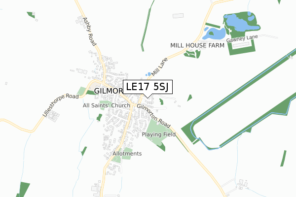 LE17 5SJ map - small scale - OS Open Zoomstack (Ordnance Survey) LE17 5SJ map - small scale - OS Open Zoomstack (Ordnance Survey)