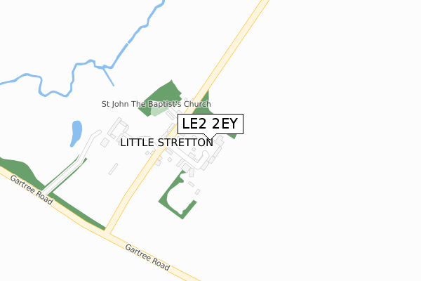 LE2 2EY map - large scale - OS Open Zoomstack (Ordnance Survey)