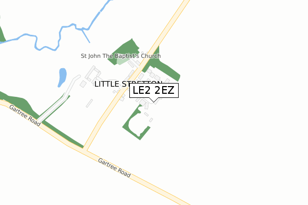 LE2 2EZ map - large scale - OS Open Zoomstack (Ordnance Survey)
