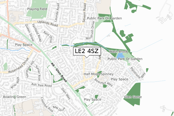 LE2 4SZ map - small scale - OS Open Zoomstack (Ordnance Survey) LE2 4SZ map - small scale - OS Open Zoomstack (Ordnance Survey)