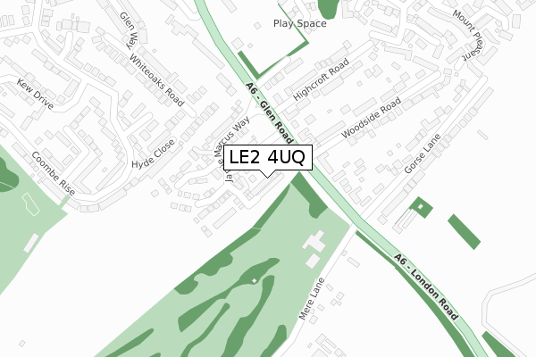 LE2 4UQ map - large scale - OS Open Zoomstack (Ordnance Survey) LE2 4UQ map - large scale - OS Open Zoomstack (Ordnance Survey)