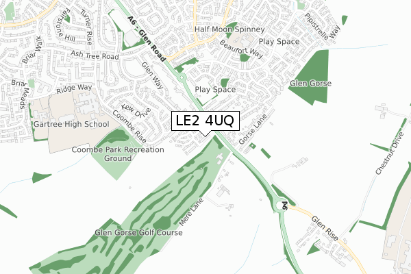 LE2 4UQ map - small scale - OS Open Zoomstack (Ordnance Survey) LE2 4UQ map - small scale - OS Open Zoomstack (Ordnance Survey)