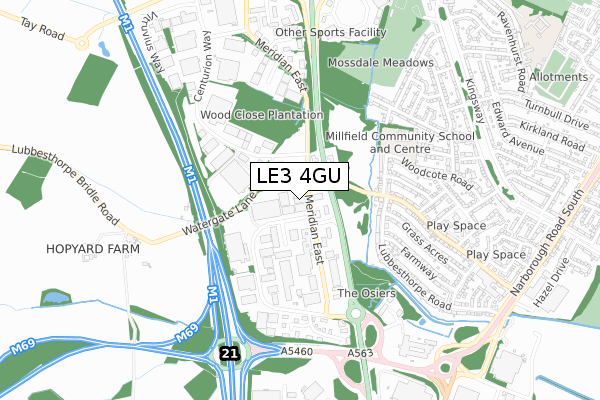 LE3 4GU map - small scale - OS Open Zoomstack (Ordnance Survey) LE3 4GU map - small scale - OS Open Zoomstack (Ordnance Survey)