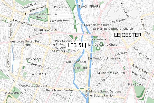 LE3 5LJ map - small scale - OS Open Zoomstack (Ordnance Survey) LE3 5LJ map - small scale - OS Open Zoomstack (Ordnance Survey)