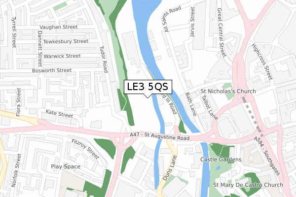 LE3 5QS map - large scale - OS Open Zoomstack (Ordnance Survey) LE3 5QS map - large scale - OS Open Zoomstack (Ordnance Survey)