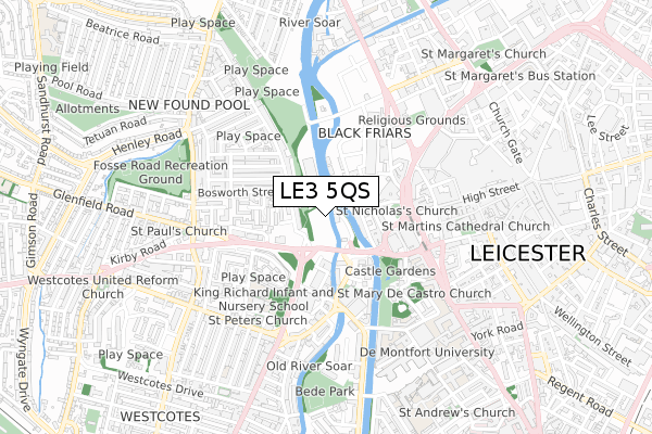 LE3 5QS map - small scale - OS Open Zoomstack (Ordnance Survey) LE3 5QS map - small scale - OS Open Zoomstack (Ordnance Survey)